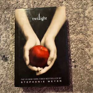 Twilight by Stephenie Meyer — Black Cover with Red Apple